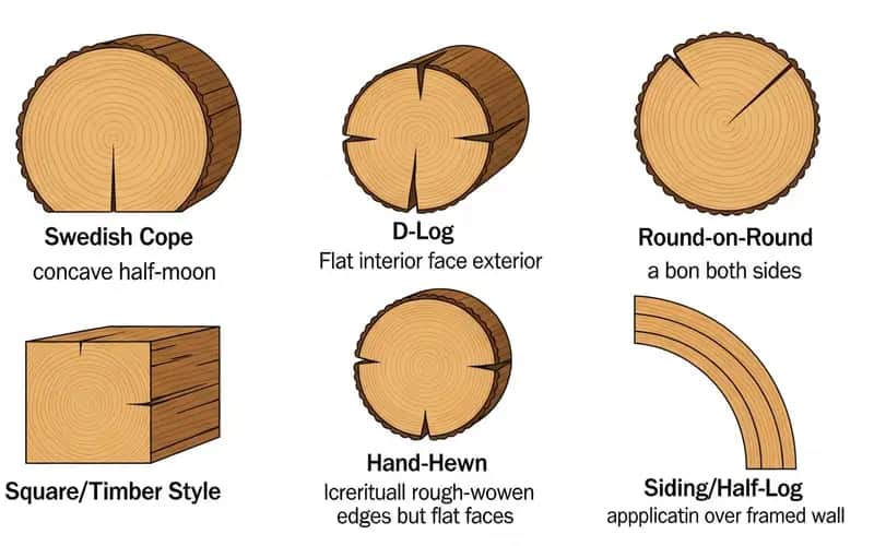 Log Home Types & Profiles: Complete Guide to D-Log, Swedish Cope, Round & More