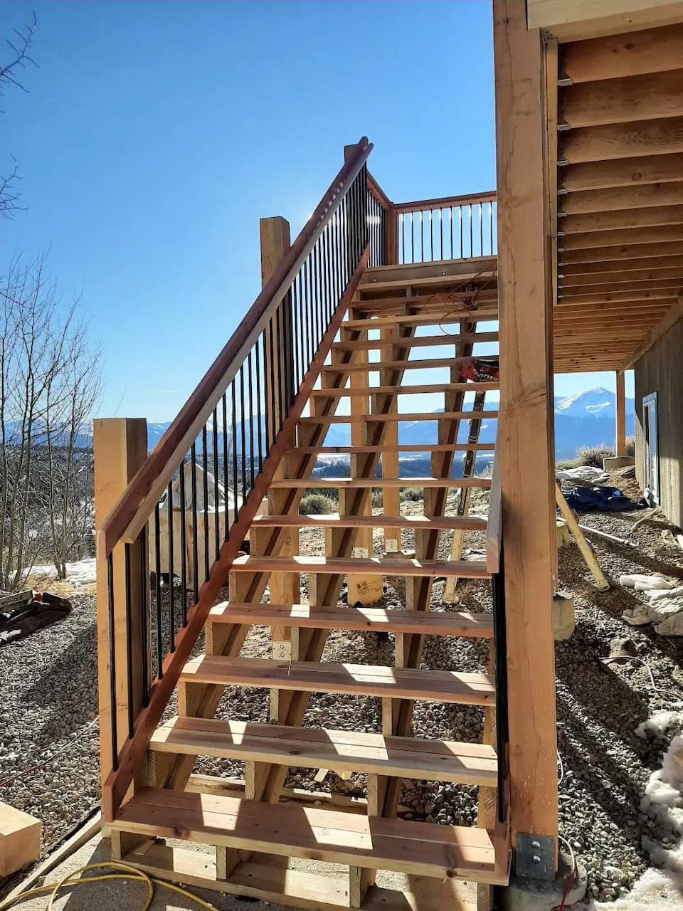 Leadville Colorado Log Home Restoration and Deck Repair - After restoration