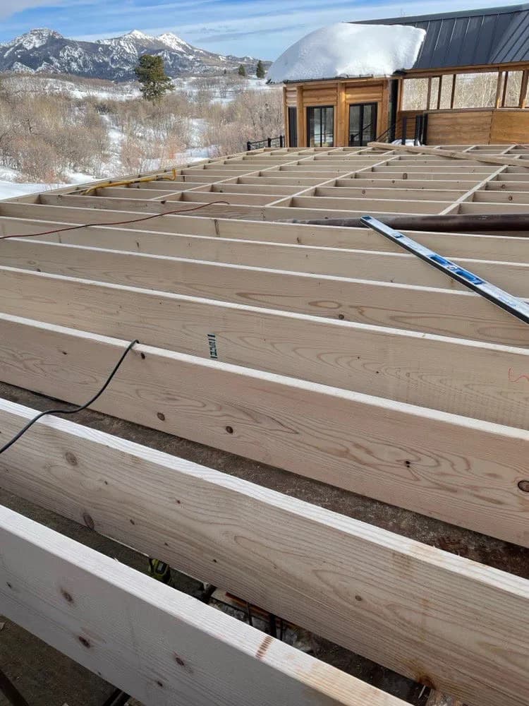 Pagosa Springs Log home Deck Restoration - Before restoration