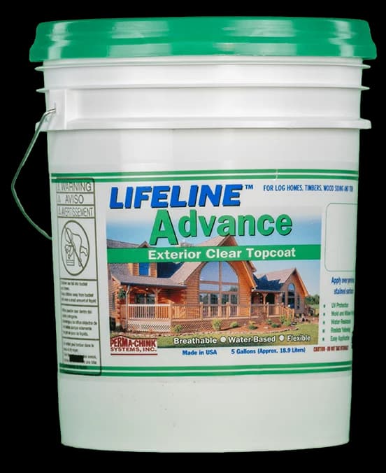 Perma-Chink Lifeline Advance clear exterior topcoat 5 gallon pail