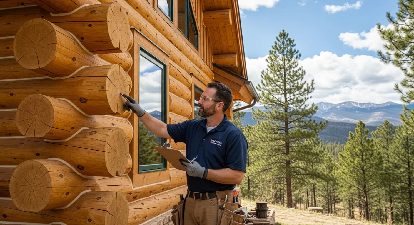 Professional log home inspection in Colorado