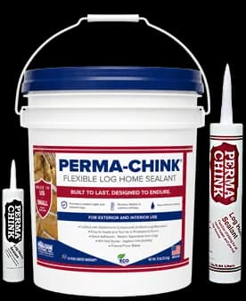 Perma-Chink flexible log home sealant pail and tubes