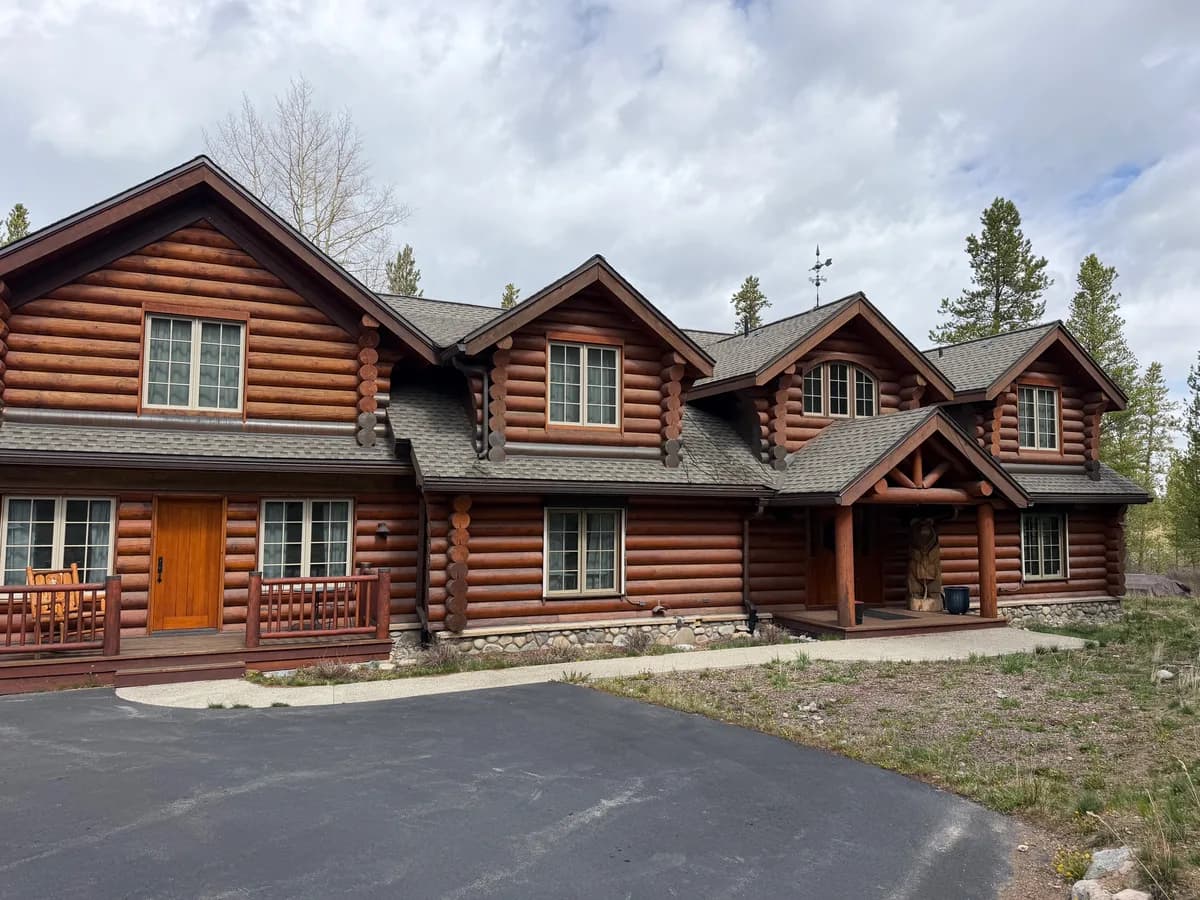 Before: Breckenridge Log Home Restoration — Media Blasting & Permachink Ultra-2 Bronze