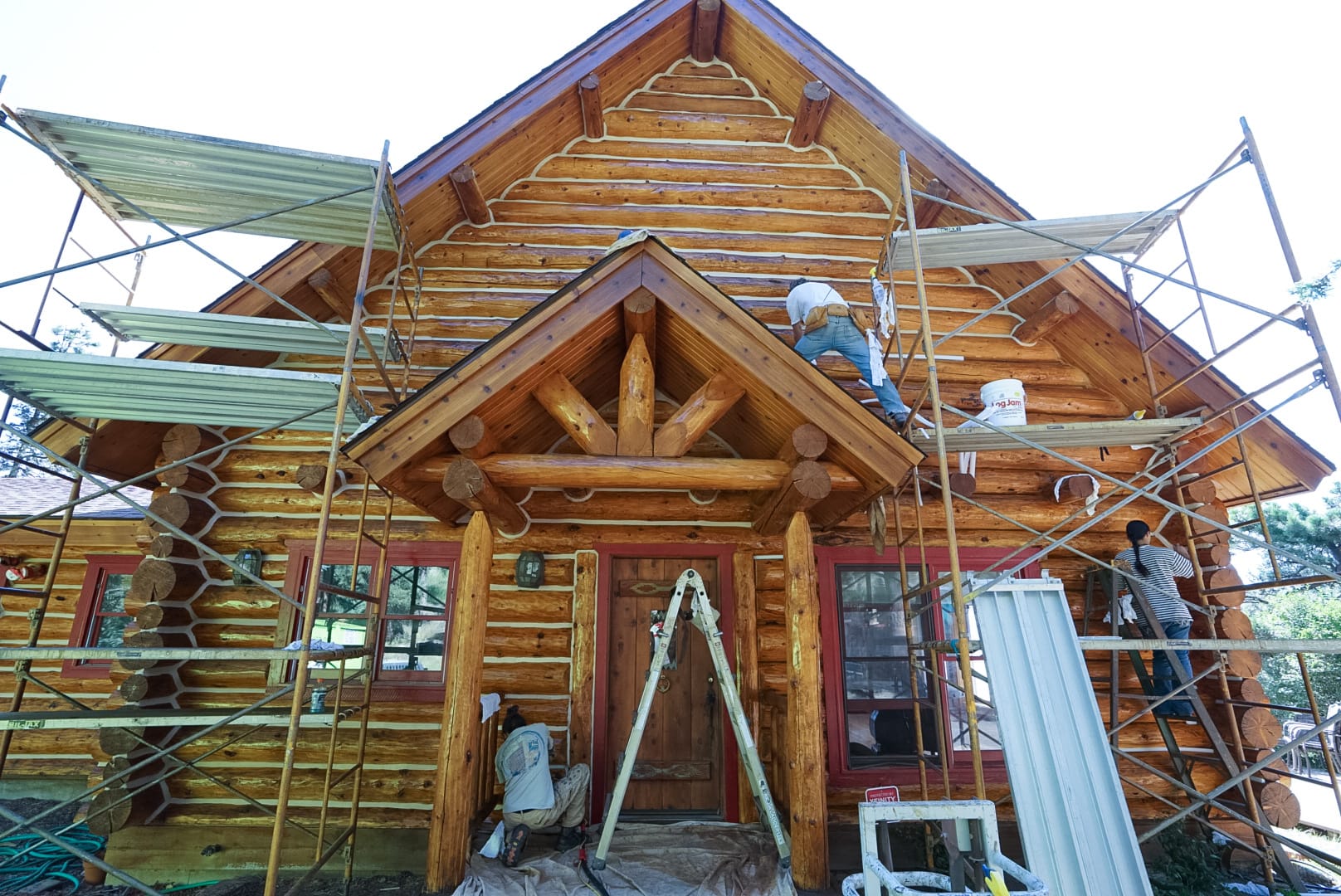 Professional log home restoration in Evergreen, Colorado