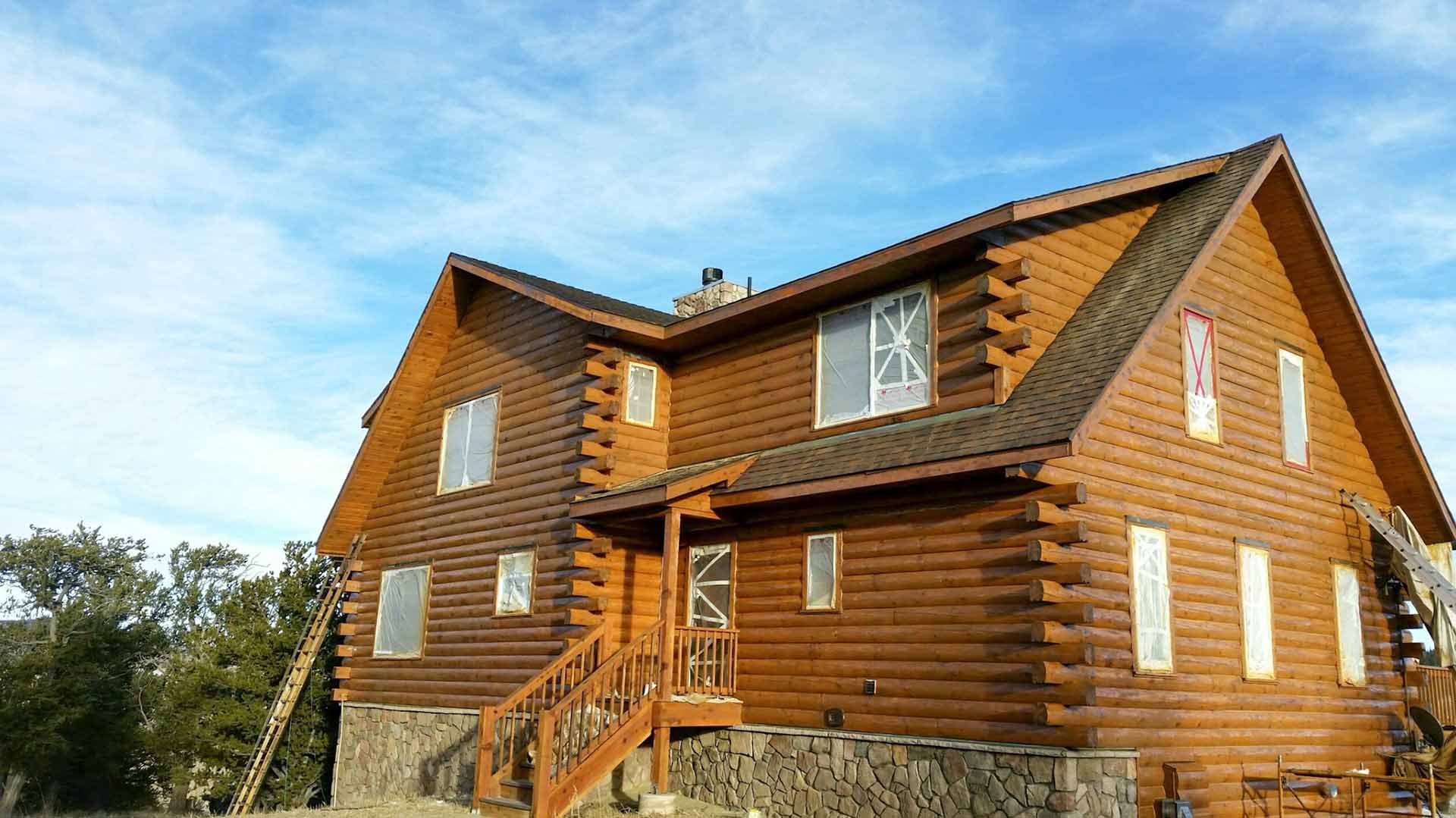 Log home restoration in the Colorado mountains