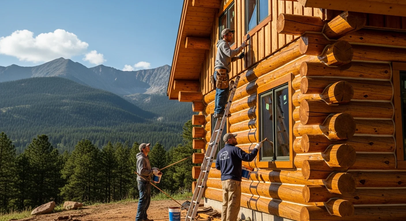 Professional log home restoration in the Colorado mountains