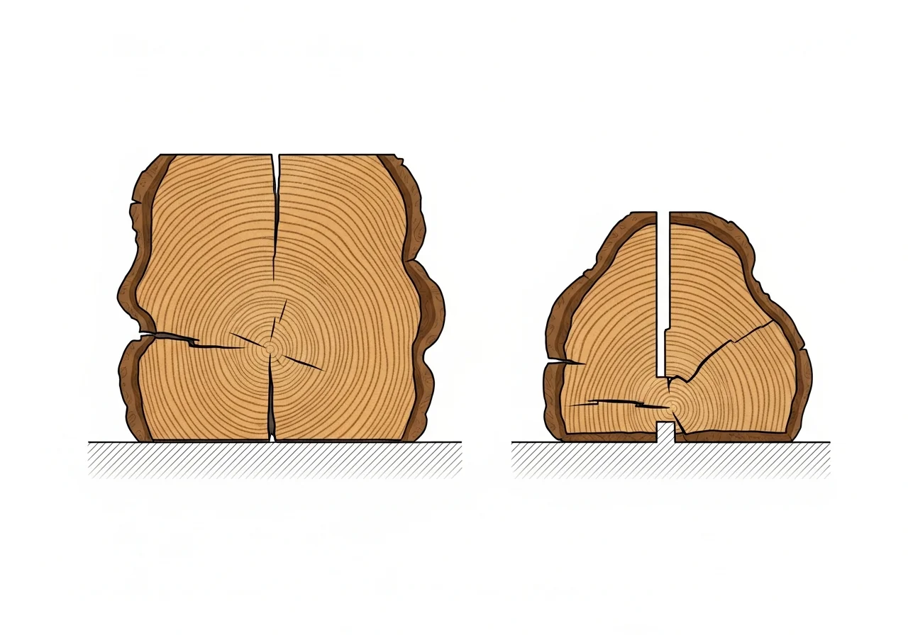 Hand-Hewn log profile with dovetail corner detail